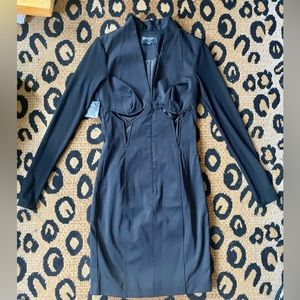 NWT Nasty Gal Sexy Cut-Out Little Black Pencil Bondage Dress XXS